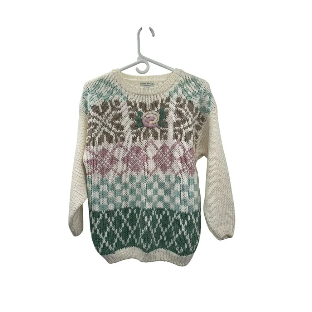 Vintage Shenanigans Sweater Womens M Used Knitted by Hand - Picture 1 of 16